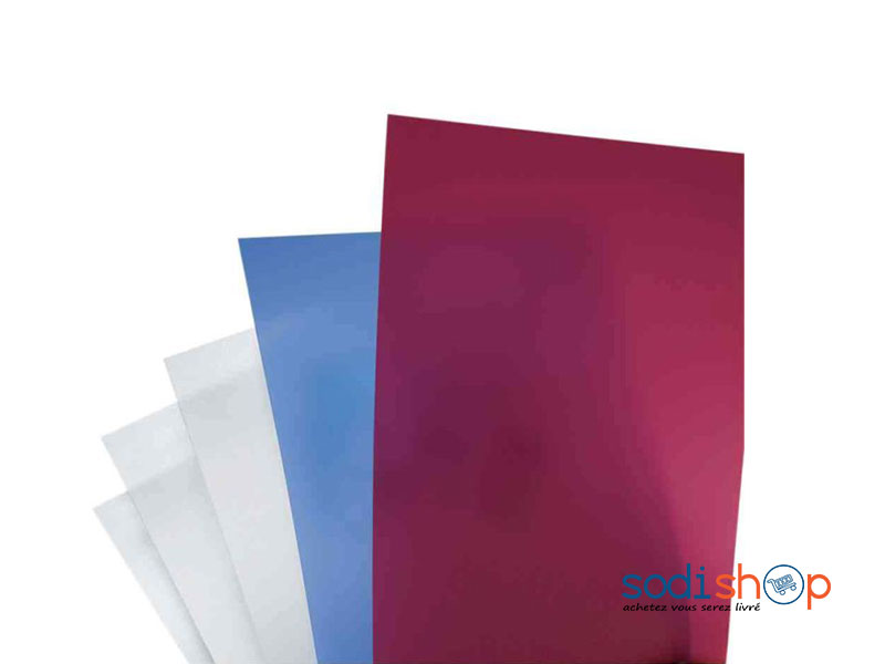 Couverture de reliure A4 Texet feuille plastique rouge transparente 200  microns pack de 100 feuilles - Autres accessoires de bureau - Achat & prix