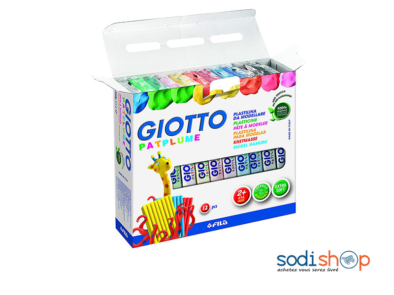 Pate A Modeler 100 Vegetale Giotto Patplume 12 Pieces 350g La00 Sodishop