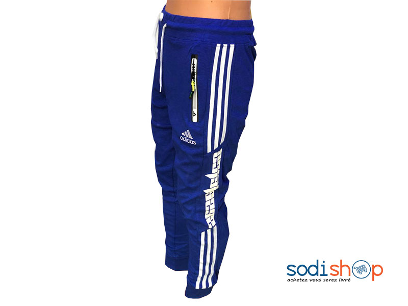 Pantalon adidas bleu hot sale