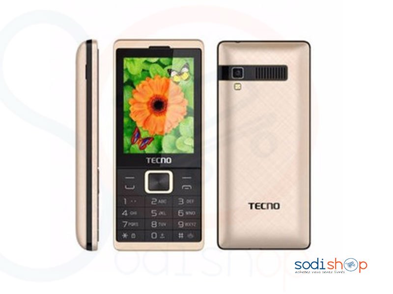Tecno Téléphone Portable T313 – Dual Sim, Appareil Photo, Radio FM