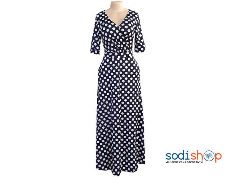 robe blanche pois