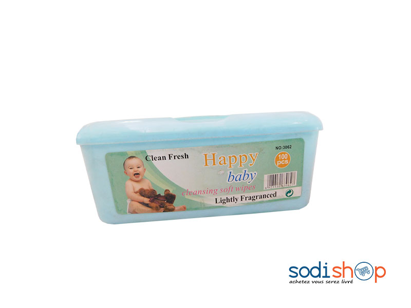 Lingettes Pour Bebes Composition Douce Et Parfumee Happy Baby Boite De 100 Pieces Rd0084 Sodishop