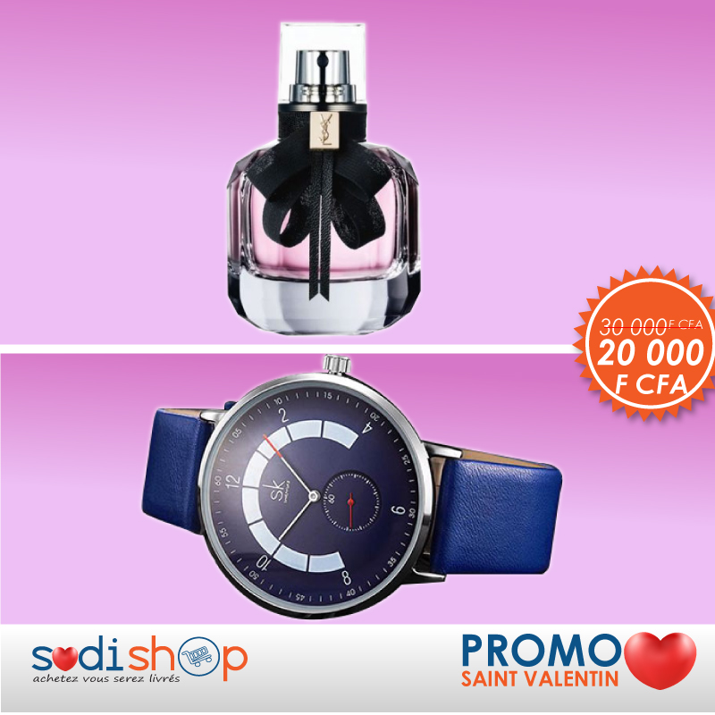 Kit Saint Valentin Pour Femme Idée de Cadeau Parfum et Montre Sodi00