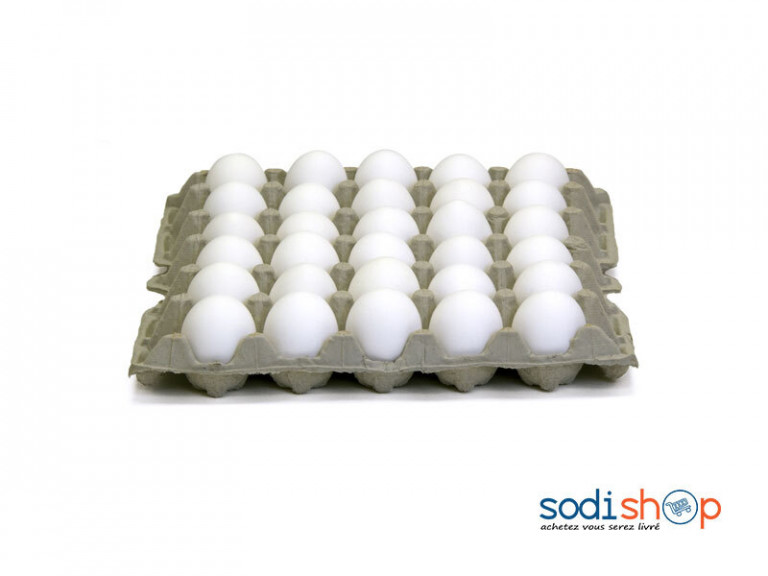 Œufs de Poule Grande Taille Alvéole en Carton Plateau de 30 Unités