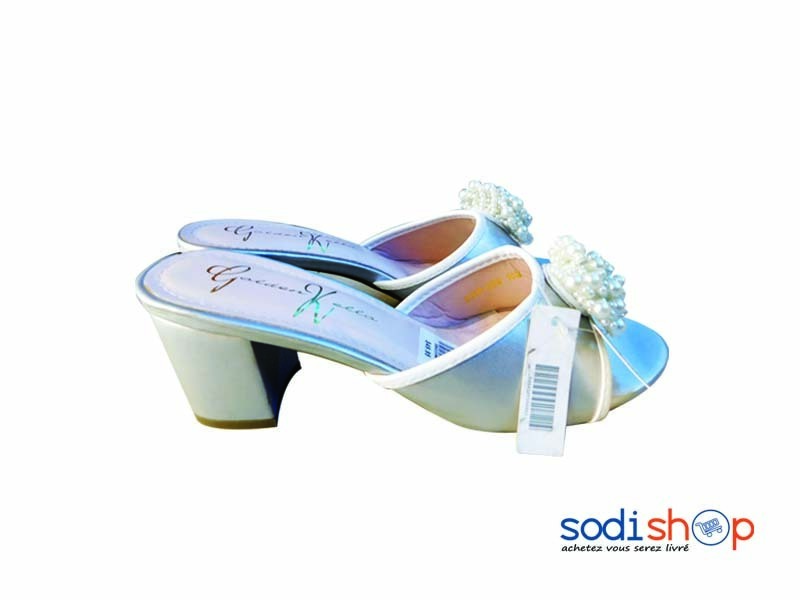 Chaussure à Talon Pour Femme Couleur Grise à Perle KS0009 ...
