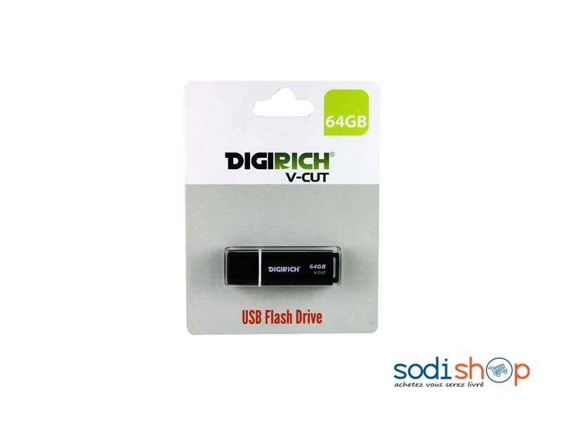 Clé USB DIGIRICh V-Cut 64Go USB Flash Drive MM00137 - SodiShop