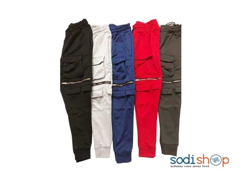 Lav vej lige ud pille Pantalon Jogging de Sport et de Style Couleur Grise BK0096 - SodiShop