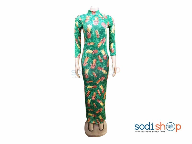 robe fluide col montant