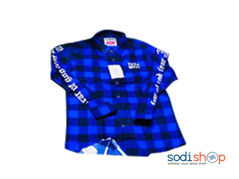 Chemise A Carreaux Imprime Tendance Couleur Bleu Habit Pour Homme Gj0058 Sodishop
