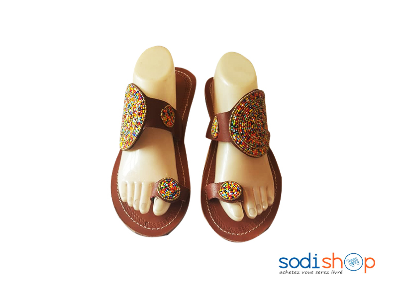 Sandales à Perles Conception Africaine - Chaussures Pour Femme LR00156 -  SodiShop