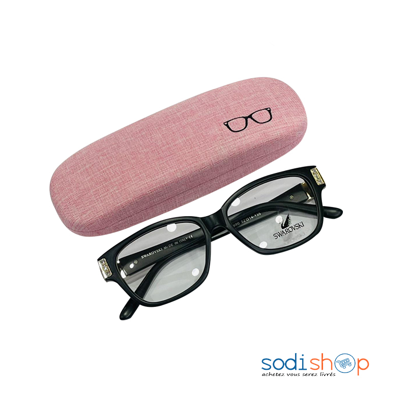 Lunettes Swarovski Accessoire de Mode Couleur Noir et Dor Pour
