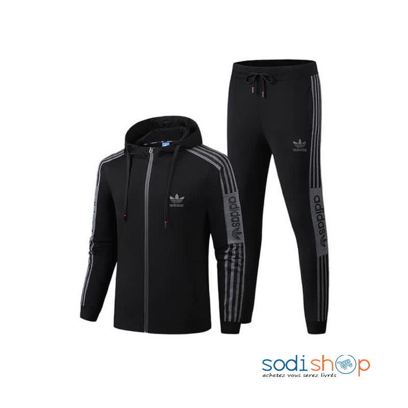 Sweat à Capuche + Pantalon Adidas - Ensemble Sport Survêtements Noir WA0021  - Sodishop