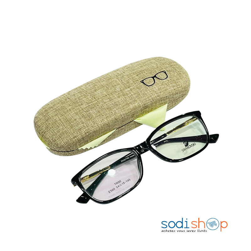 Lunettes Swarovski Design Styl Couleur Noir et Dor Pour Homme