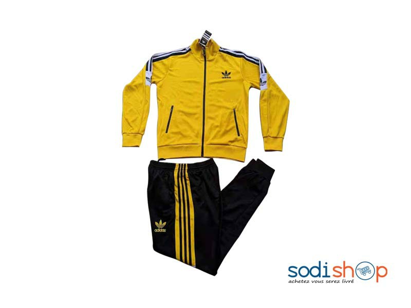 Veste de Survêtement + Pantalon Jogging Adidas - Couleur et Noir BK0096 - SodiShop
