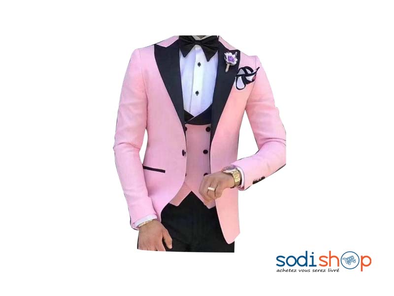 Blazer Smoking Couleur Rose Design Chic ...