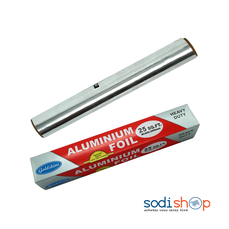 Papier d'Aluminium - Feuille de 15 mètres à Usage Intensif Aluminium Foil  LB0060 - Sodishop