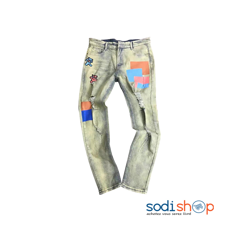 Jeans de on sale couleurs pour homme