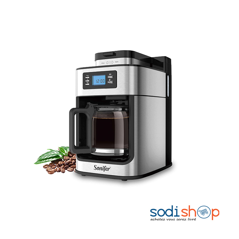 Machine à Café Sonifer SF-3541 - Filtre 2en1 Compatible Grains de Café et Café  Moulu DRA024 - Sodishop