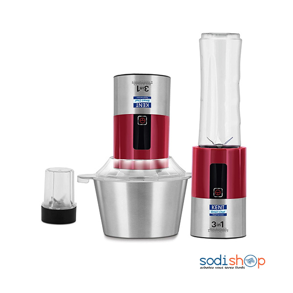 Mini Mixeur Electrique + Hachoir Multifonction 3en1 - Kent Blender & Food  Chopper KT00166 - Sodishop