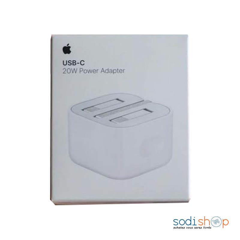 Chargeur Pour Smartphone iPhone - Adaptateur Secteur USB‑C 20 W Bloc de  Charge DUB0101 - Sodishop