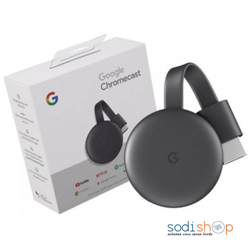 Google Chromecast Original 1080P FHD - Appareil de Streaming Vidéo et Audio sur TV MAH00170