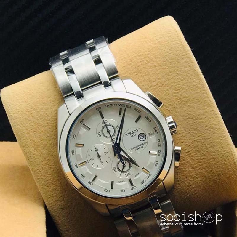 Montre Chronographe Quartz Tissot Bracelet Maillons Pour Homme