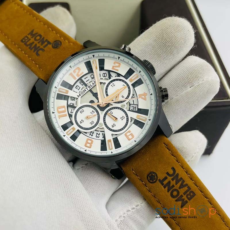 Montre + Bracelet Accessoire de Luxe - Cadeau Pour Homme Couleur Marron  MKS00193 - Sodishop