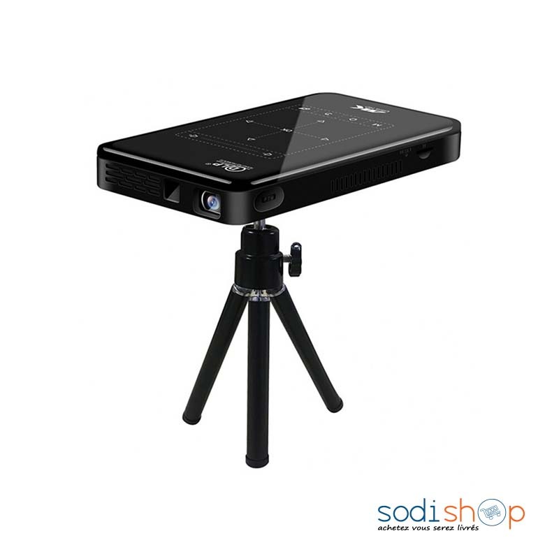 Mini Projecteur Vidéo DLP 4K - Mini Projector Mobile avec Wifi et Trépied MAH00170