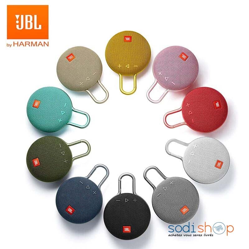 JBL Clip 3 Original - Mini Enceinte Bluetooth Portable Sans Fil Etanche MAH00170
