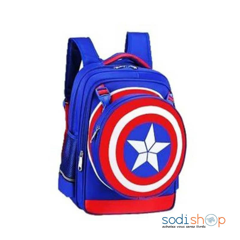 Sac Dos Pour Enfant Imprim Captain America Couleur Bleu Ultra