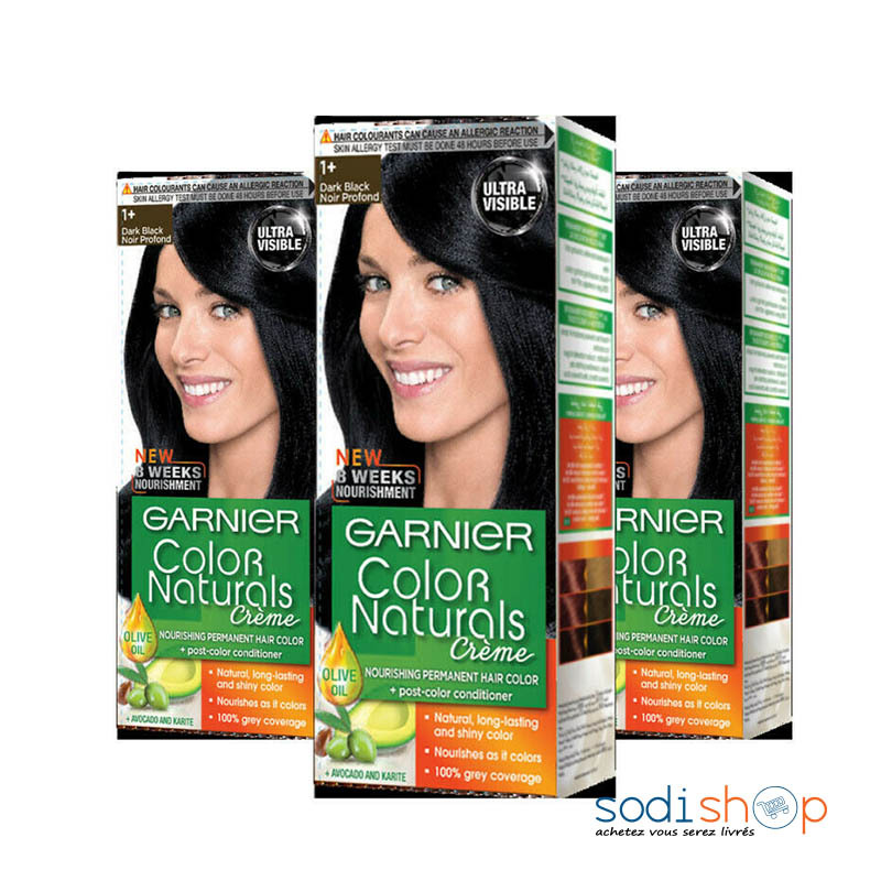 Coloration Cheveux - Teinture Garnier Naturals 1+ Noir Profond BLD00171 -  Sodishop