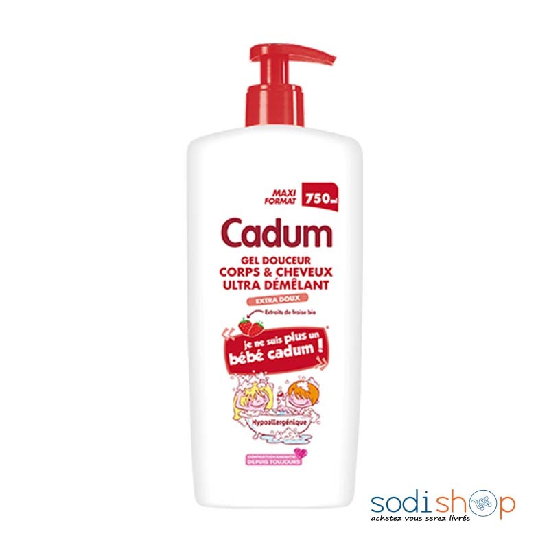 Cadum Bébé - Fraise - Gel sans savon douceur corps et cheveux - 750 ml -  BLD00171 - Sodishop