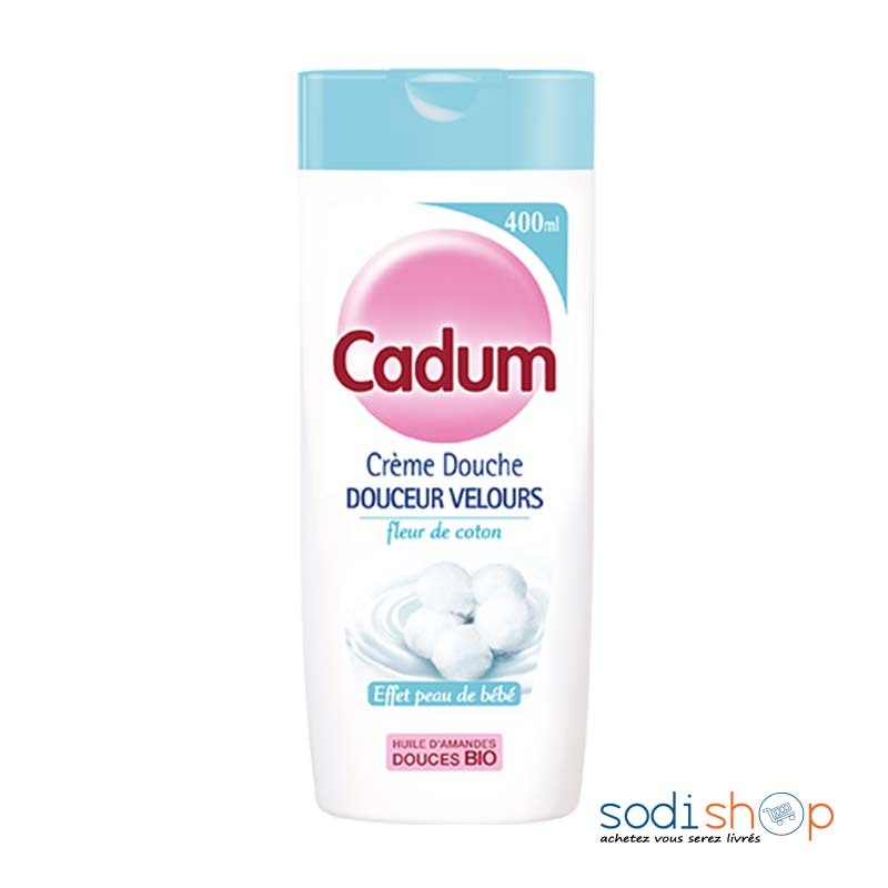 Cadum Creme Douche Douceur De Velours Fleur De Coton Gel Douche 400ml Bld Sodishop