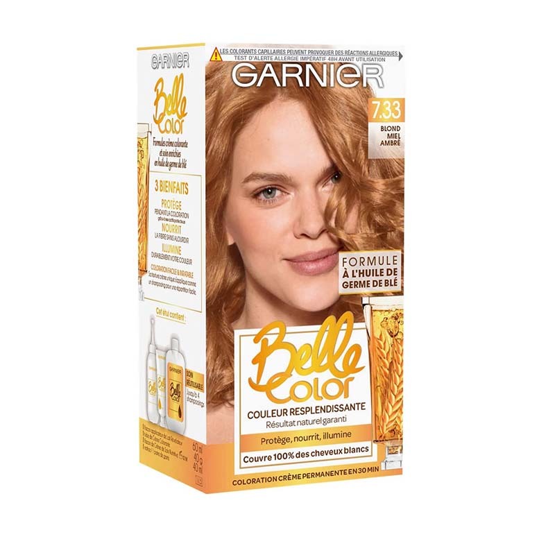Teinture Capillaire Garnier Belle Color 7.33 Pour Cheveux - Couleur Blonde Miel Ambré Naturel BLD00171