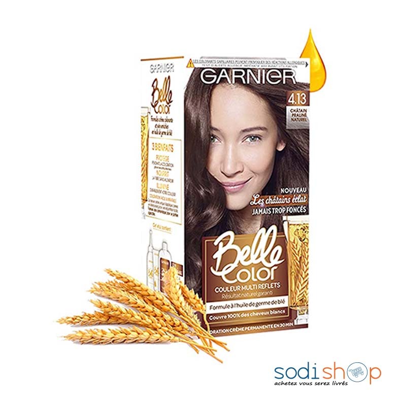 Teinture Capillaire Garnier Belle Color 4.13 Pour Cheveux - Couleur Châtain Praline Naturel BLD00171
