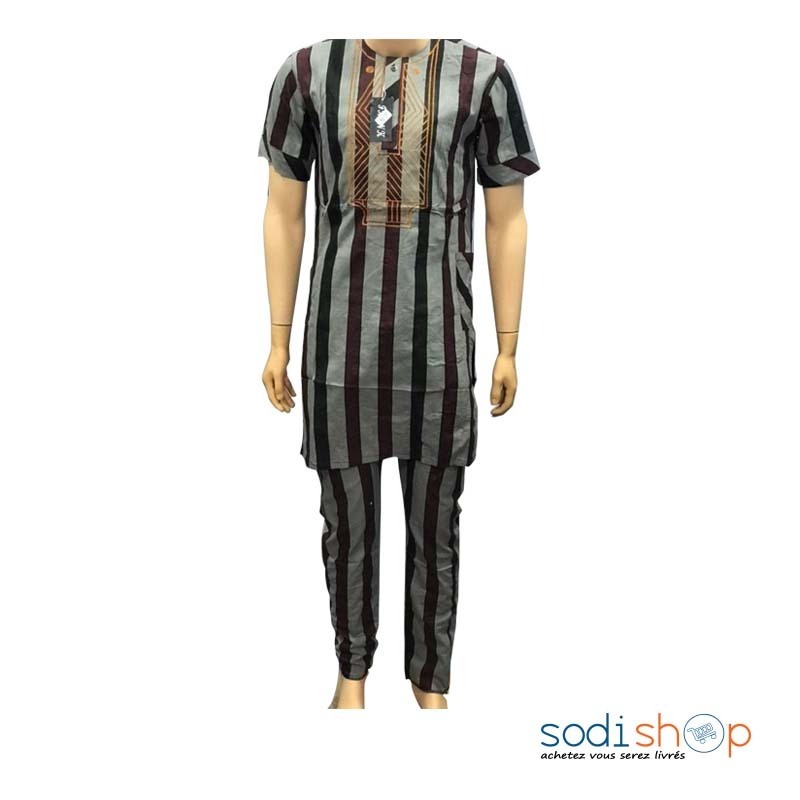 Yeessal  Boubou Homme Diaspora sur mesure 100% coton