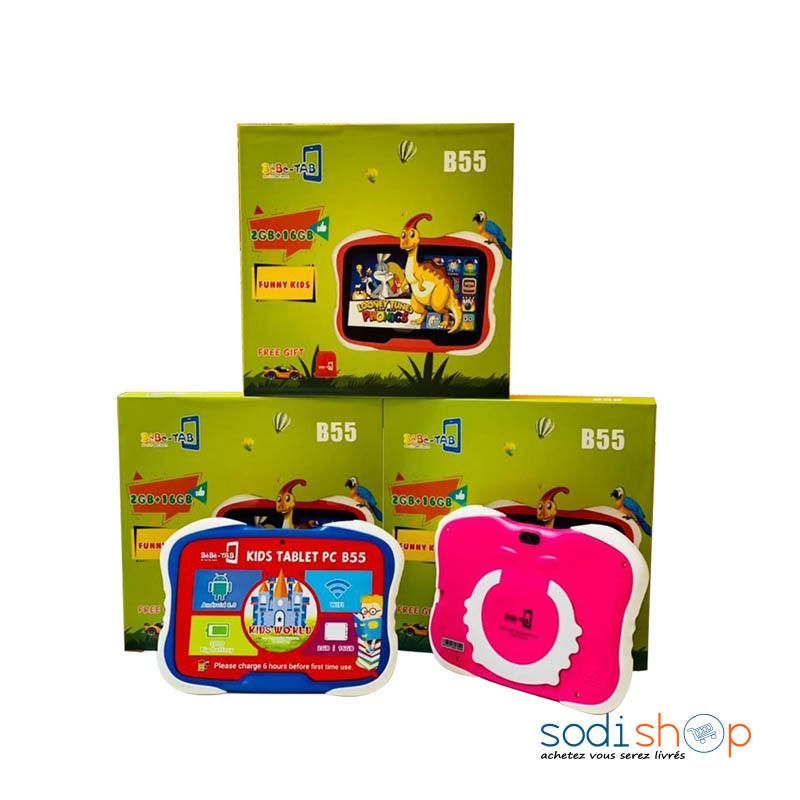 Tablette Bébé Éducative B55 HD Pour Enfants – 16Go HDD – 7″ - SODIEXP01D