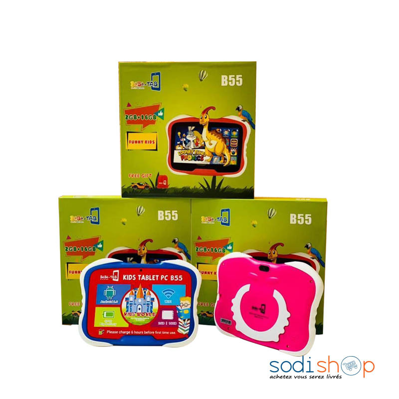 Tablette Bébé Éducative B55 HD Pour Enfants – 16Go HDD – 7″ - MA0016 -  Sodishop