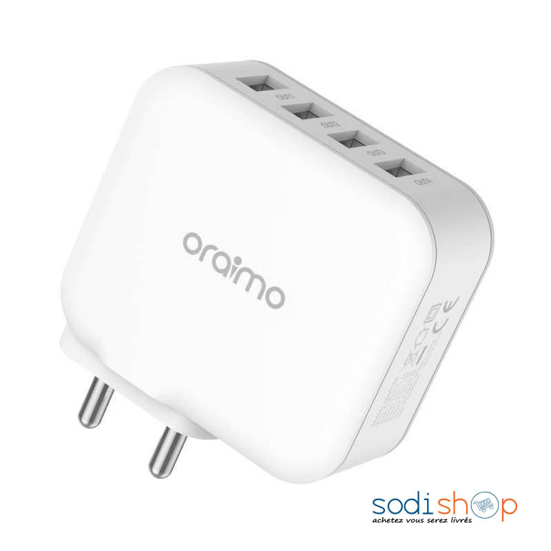 _0000_oraimo__oraimo_charger_handphone_original_4_usb_port_smart_safe_fast_charging_iphone-android_ocw-e81f_full01_ozwyx Chargeur Original Oraimo OCW-E81 avec 4 Ports USB Rapide et Sécurisé KTS00184