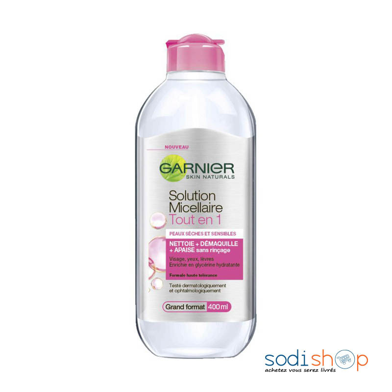 Garnier Solution micellaire lactée Tout en 1 Peaux Sensibles - Démaquillant  - 400 ml - BLD00171 - Sodishop