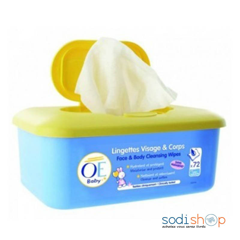 Boite de 72 Lingettes Visage et Corps - OE Baby Originel