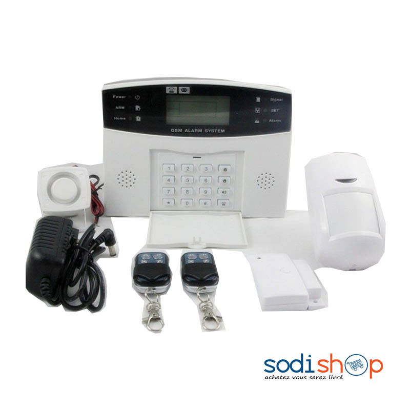 Système de Sécurité Kit Alarme Anti-Intrusion Sans fil GSM Secure SDF00183