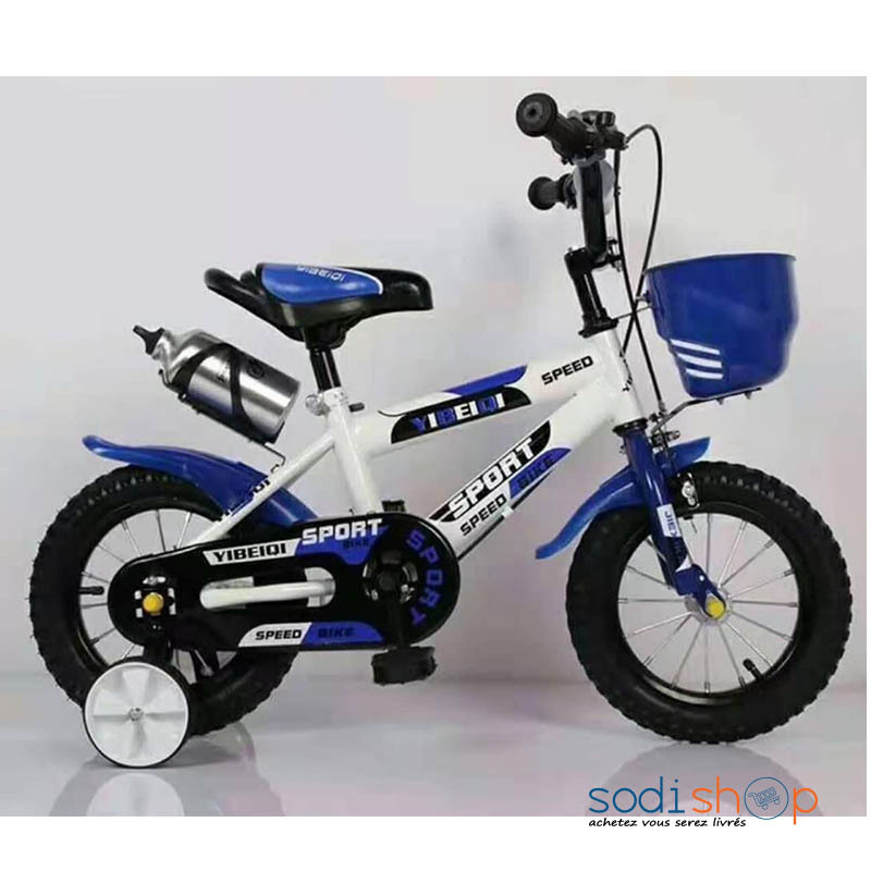 Vélo de montagne pour enfants avec roues auxiliaires, taille: 18
