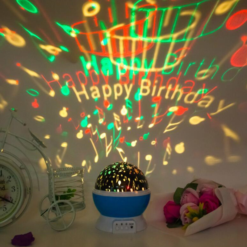 Veilleuse Rotative 360° - Lumière Décorative Pour Chambre d'Enfant Soirée  et Cérémonie - Sodishop