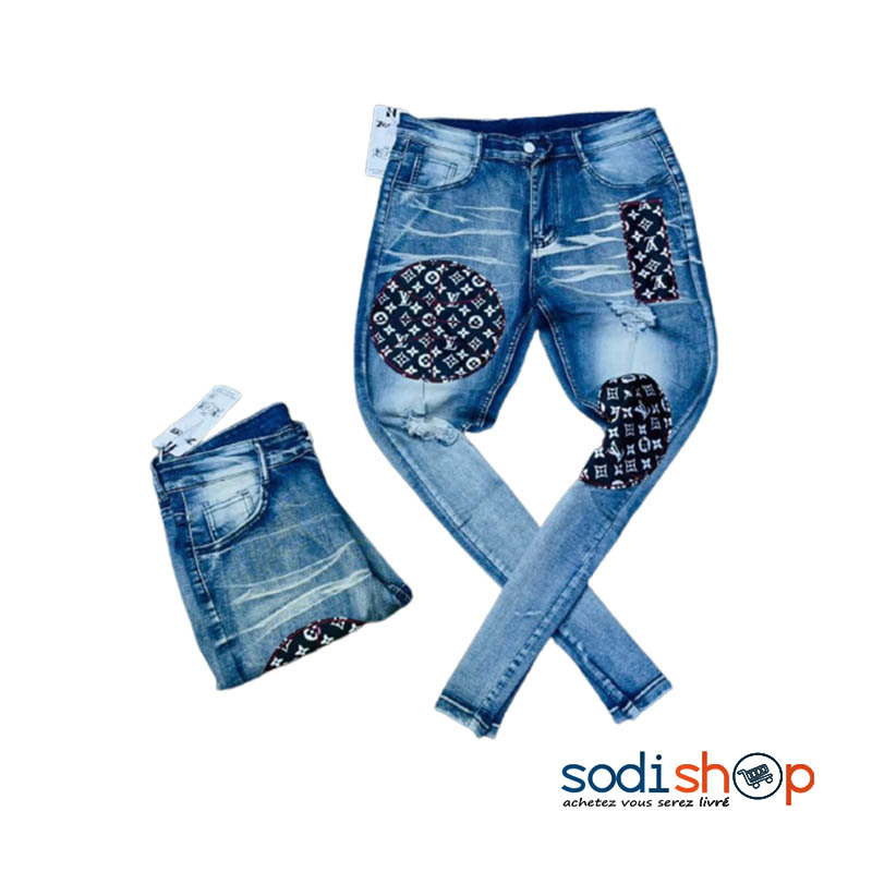vitamine Verbazingwekkend opwinding Jean Slim Imprimé Tendance Couleur Bleu - Pantalon Pour Homme - OUJ00194 - SodiShop vitamine Verbazingwekkend opwinding Jean Slim Imprimé Tendance Couleur Bleu - Pantalon Pour Homme - OUJ00194 - SodiShop