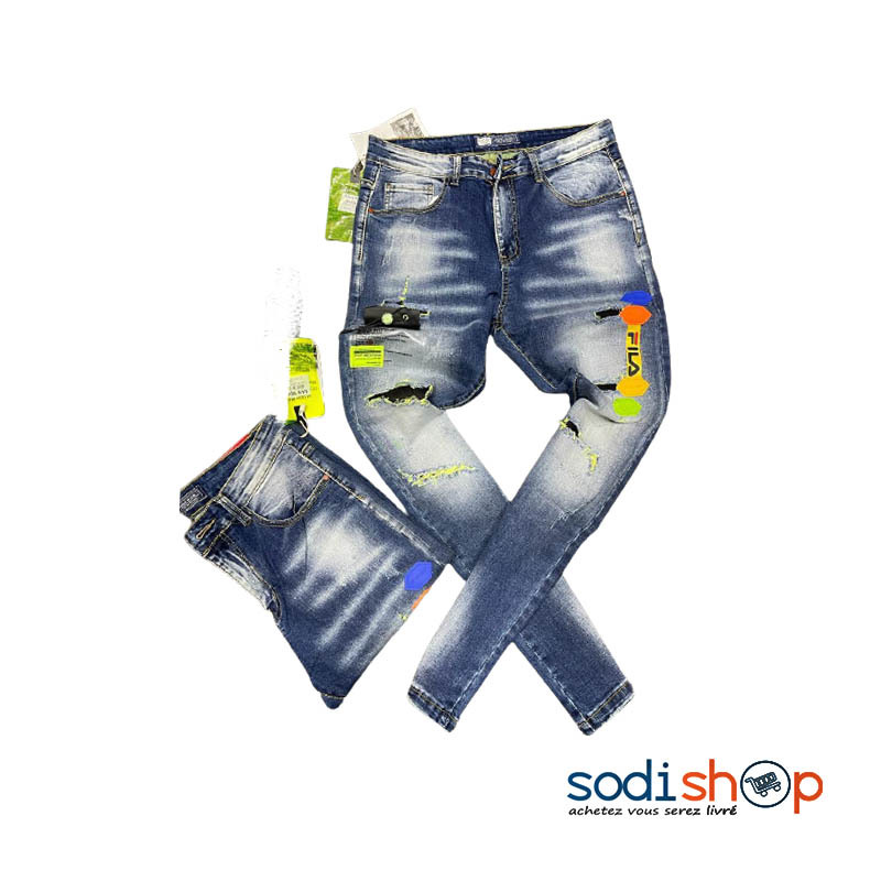 Jean Slim Imprim Tendance V tement Pour Homme Sodishop