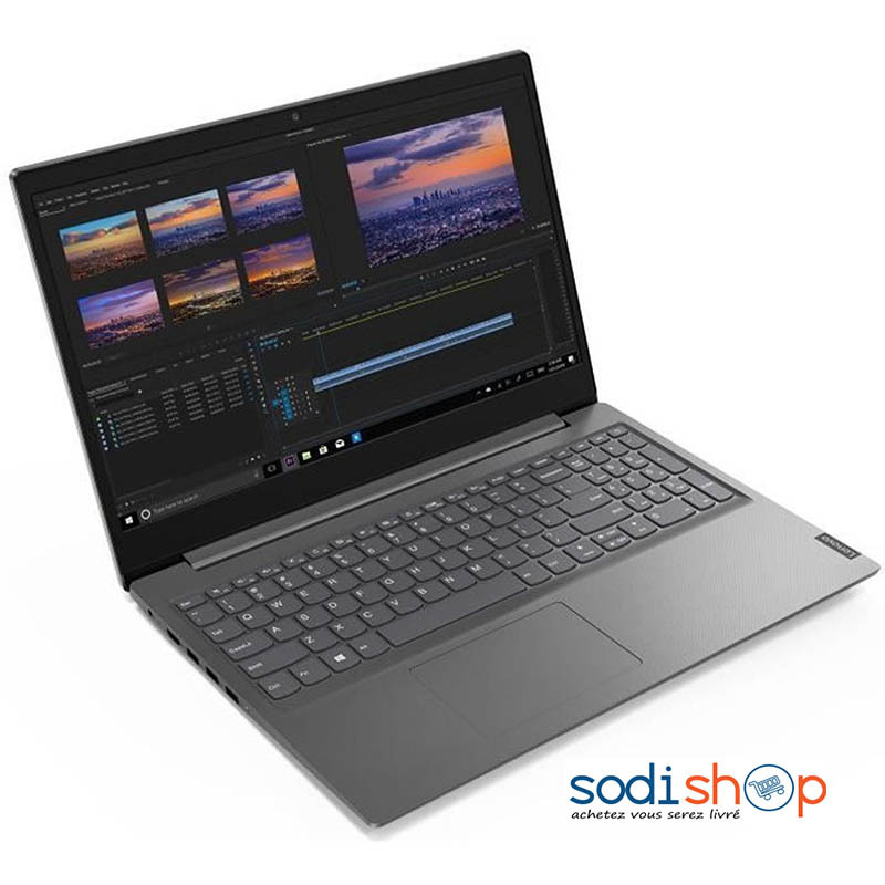 Ordinateur Portable -Lenovo V15 Intel Core i5 10e génération 15 pouces HD - PC mince et léger (4 Go de RAM/1 To HDD/ Windows 10 Home/Gris/ 1,85 kg) -SODIEXP01D