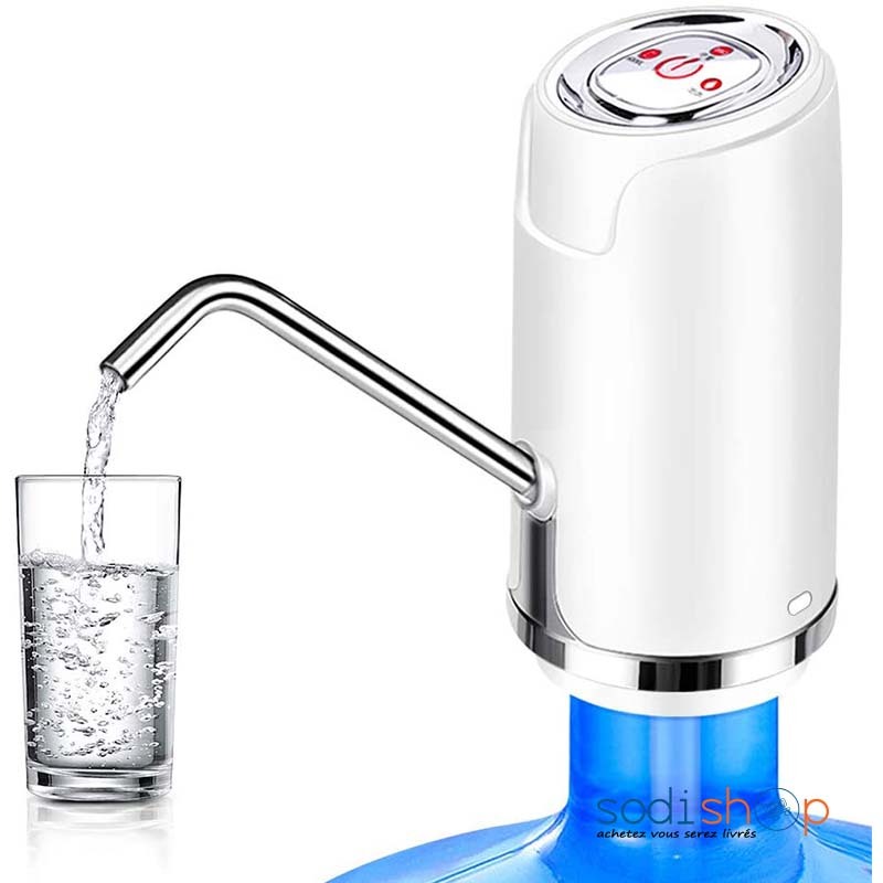 Pompe à bouteille d'eau - Distributeur de bouteille d'eau de 5 gallons Chargement USB Pompe à eau potable automatique Distributeur d'eau électrique portable Interrupteur de bouteille d'eau - SODI00