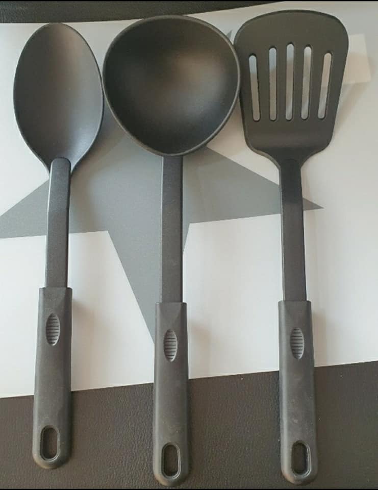 6 pcs, Lot d'ustensiles de cuisine, avec louche, cuillère