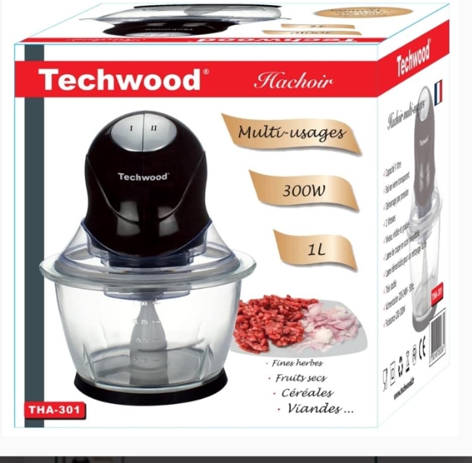 Mini Hachoir Multifonction Techwood THA-301 - Mixeur Electrique